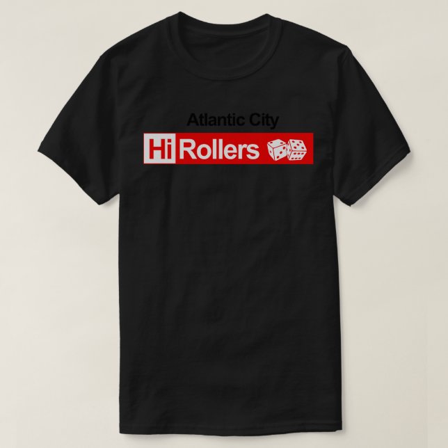 Defunct Atlanta City Hi Rollers Basketball CBA T Shirt (Design framsida)