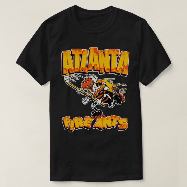 Defunct Atlanta Fire Ants Roller Hockey T Shirt (Design framsida)