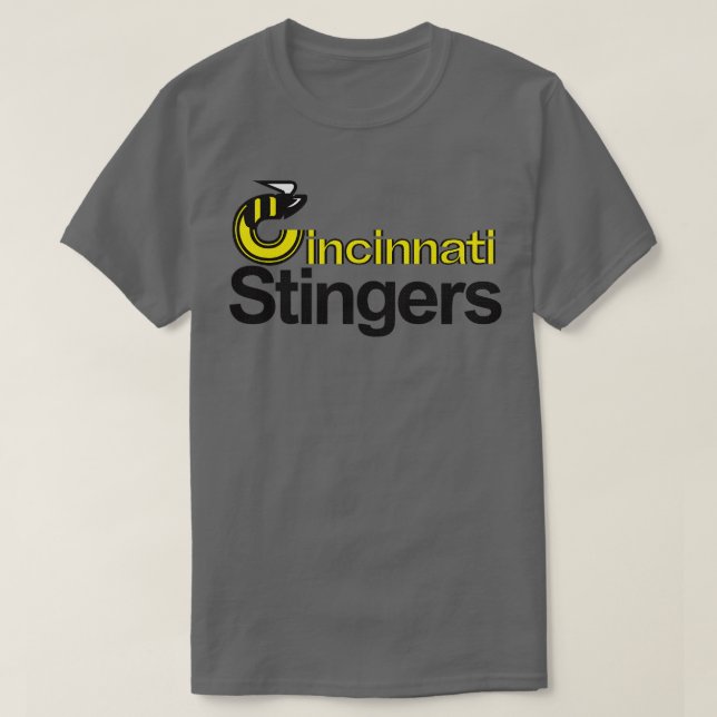 Defunct Cincinnati Stingers Hockey 1977 T Shirt (Design framsida)
