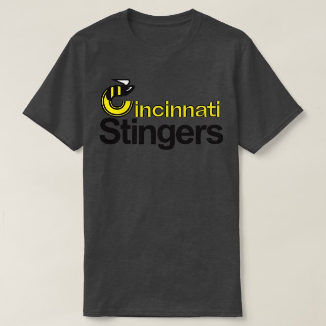 Defunct Cincinnati Stingers Hockey 1977 T Shirt (Design framsida)