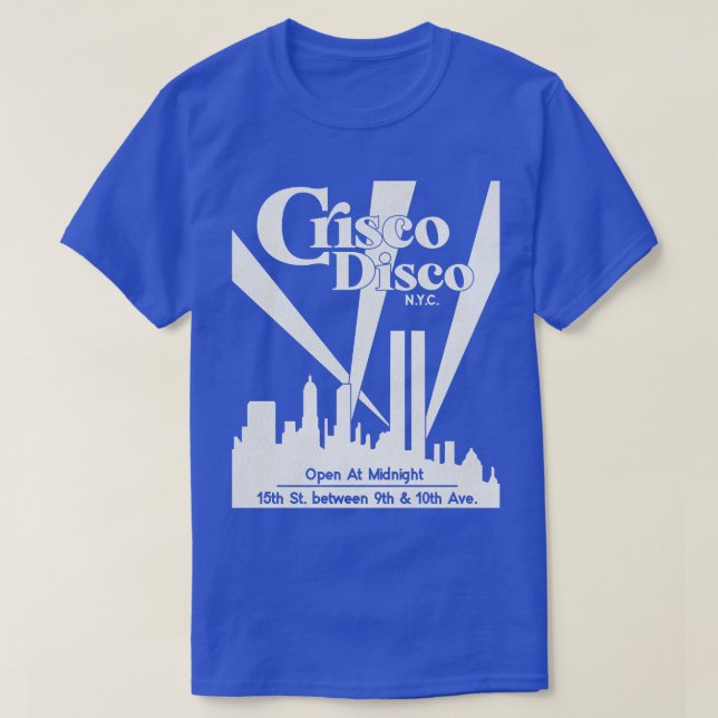 Defunct Crisco Disco 70-talets 80-tal Gay Nightklu T Shirt (Design framsida)