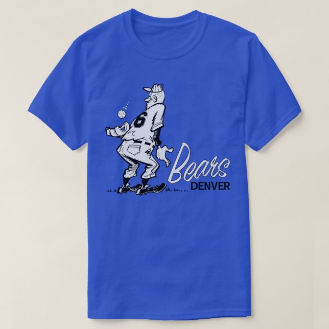 Defunct Denver Bears Minor League Baseball 1962 T Shirt (Design framsida)