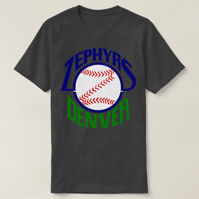 Defunct Denver Zephyrs Minor League Baseball 1989 T Shirt (Design framsida)