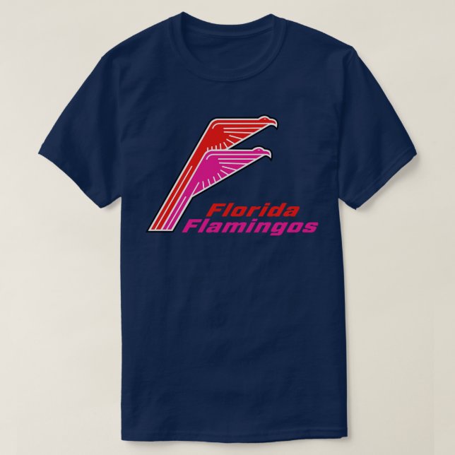Defunct Florida Flamingos Team Tennis 1974 T Shirt (Design framsida)