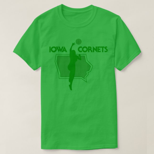 Defunct Iowa Cornets WBA 1978 T Shirt (Design framsida)