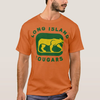 Defunct Long Island Cougars NAHL Hockey 1973 T Shirt