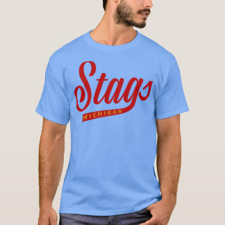 Defunct Michigan Stags WHA Hockey 1974 T Shirt