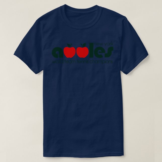 Defunct New York Apples WTT Tennis Champs 1977 T Shirt (Design framsida)