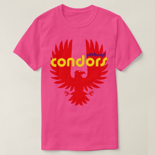 Defunct Pittsburgh Condors ABA Basketball 1971 T Shirt (Design framsida)