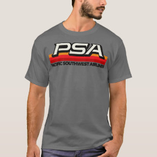 Defunct PSA Airlines 70 s 80: s Pacific California T Shirt