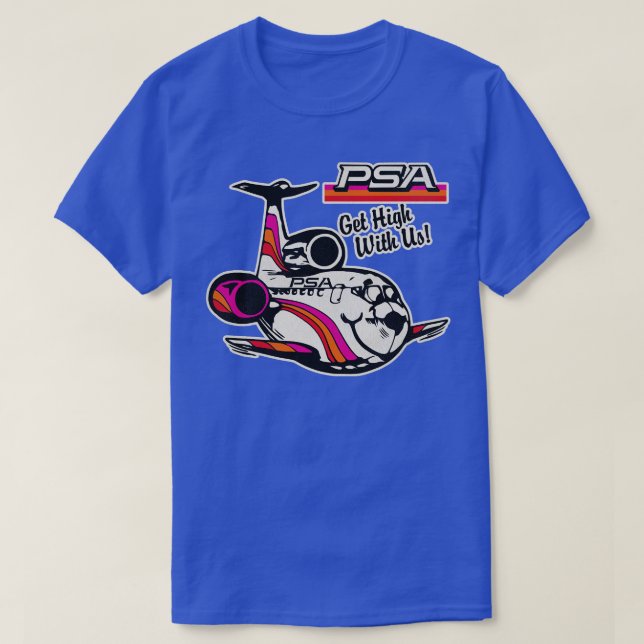 Defunct PSA Airlines får 70-talets 80-årsjubileum  T Shirt (Design framsida)