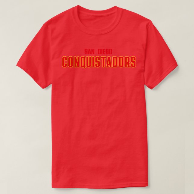 Defunct San Diego Conquistadors ABA Basketball 197 T Shirt (Design framsida)