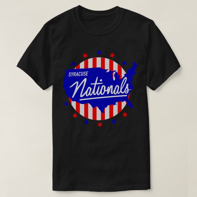 Defunct Syracuse Nationals Basketball 1961 T Shirt (Design framsida)