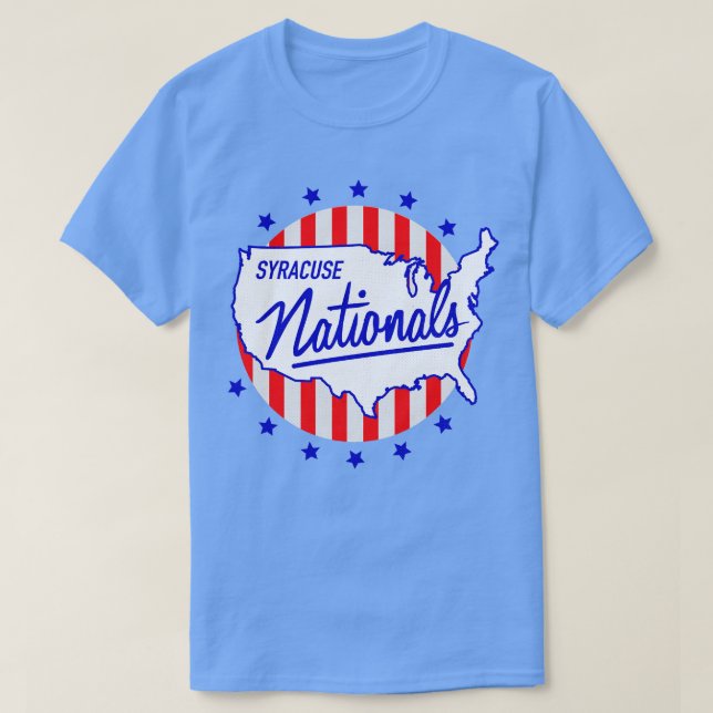 Defunct Syracuse Nationals NBL Basketball 1948 T Shirt (Design framsida)