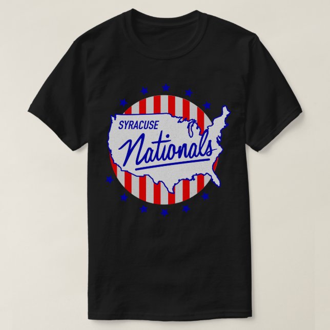 Defunct Syracuse Nationals NBL Basketball 1948 T Shirt (Design framsida)