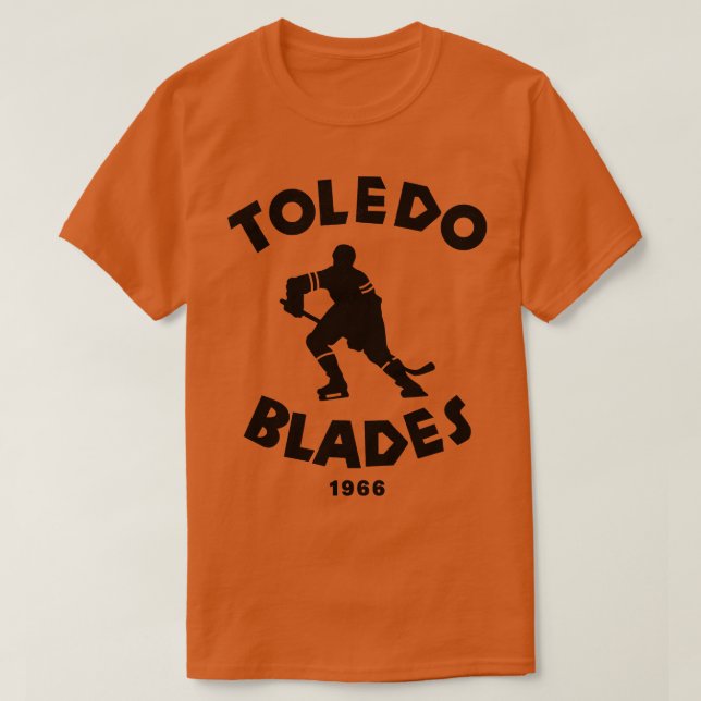 Defunct Toledo Blades IHL Hockey 1966 T Shirt (Design framsida)