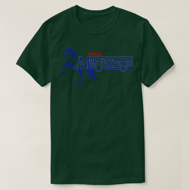 Defunct Tulsa Mustangs AFA 1979 T Shirt (Design framsida)