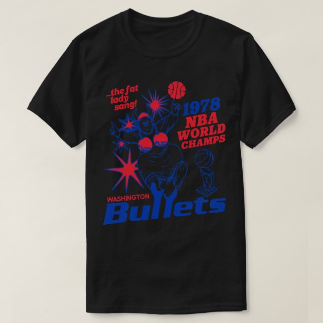 Defunct Washington Bullets 1978 World Champs Long T Shirt (Design framsida)