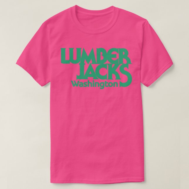 Defunct Washington Lumberjacks WBA Basketball 1978 T Shirt (Design framsida)