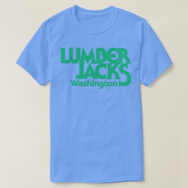 Defunct Washington Lumberjacks WBA Basketball 1978 T Shirt (Design framsida)