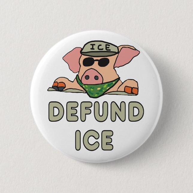 Defund ICE Knapp (Framsida)