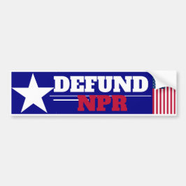 Defund NPR (IMHO) Bumper Sticker Bildekal