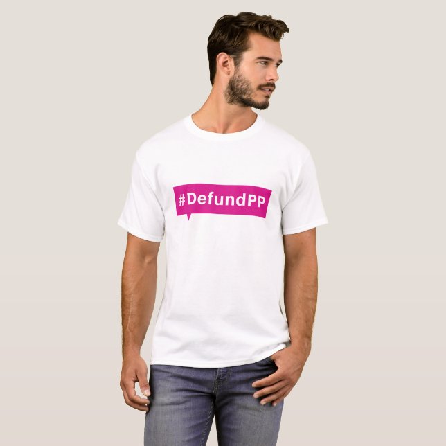 Defund planerade föräldraskap t-shirt (Hel framsida)