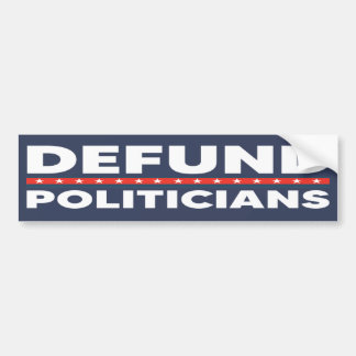 Defund Politikar Anti Politik | Antiregering Bildekal