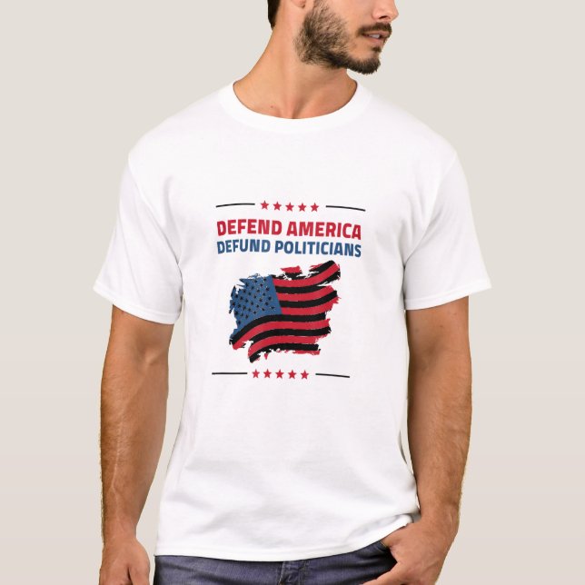 Defund Politikar Liberal Politik Freedom T Shirt (Framsida)