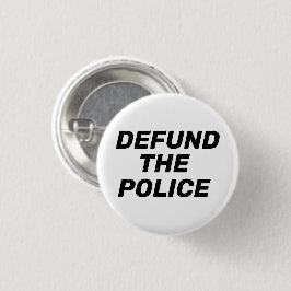 "Defund the Police" svart vitt Knapp
