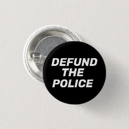 "Defund the Police" svart vitt Knapp