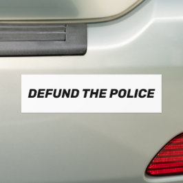"Defund the Police" svartvit bil Bildekal