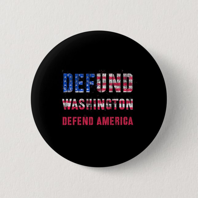 Defund Washington Defend America Reform Usa Händer Knapp (Framsida)