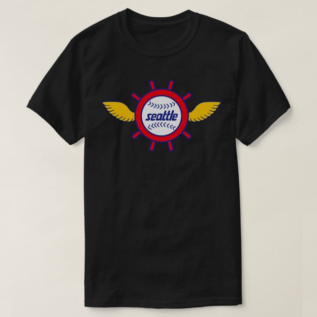 Defundet Seattle Pilots Baseball T Shirt (Design framsida)