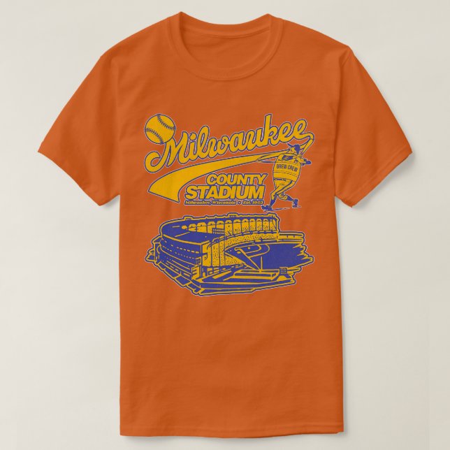 Defunkt Baseball Milwaukee County Stadium T Shirt (Design framsida)