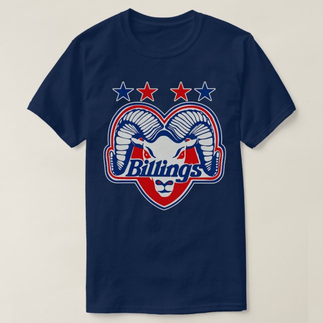 Defunkt Billings Bighorns Hockey Team T Shirt (Design framsida)
