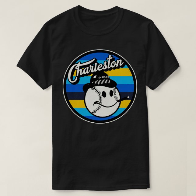 Defunkt Charleston Charlies Baseball Team T Shirt (Design framsida)