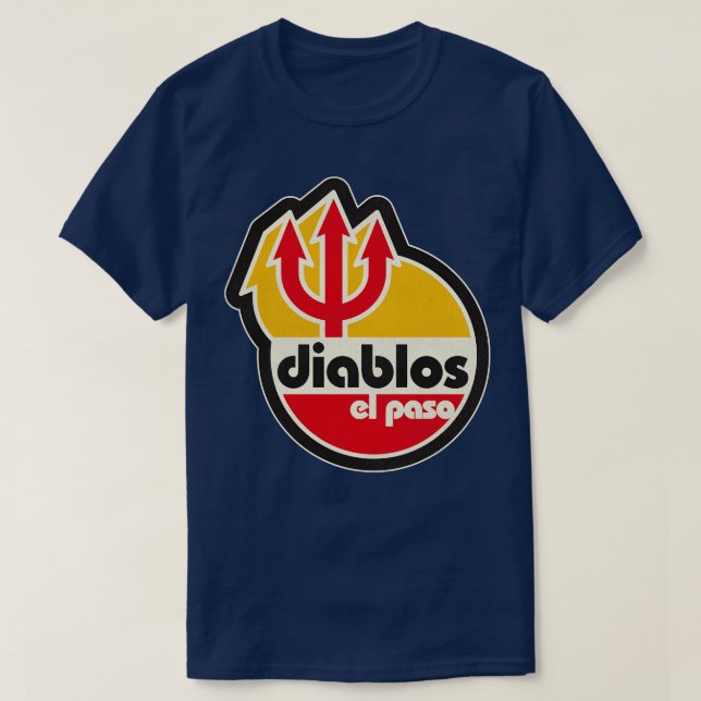 Defunkt El Paso Diablos Baseball Team T Shirt (Design framsida)