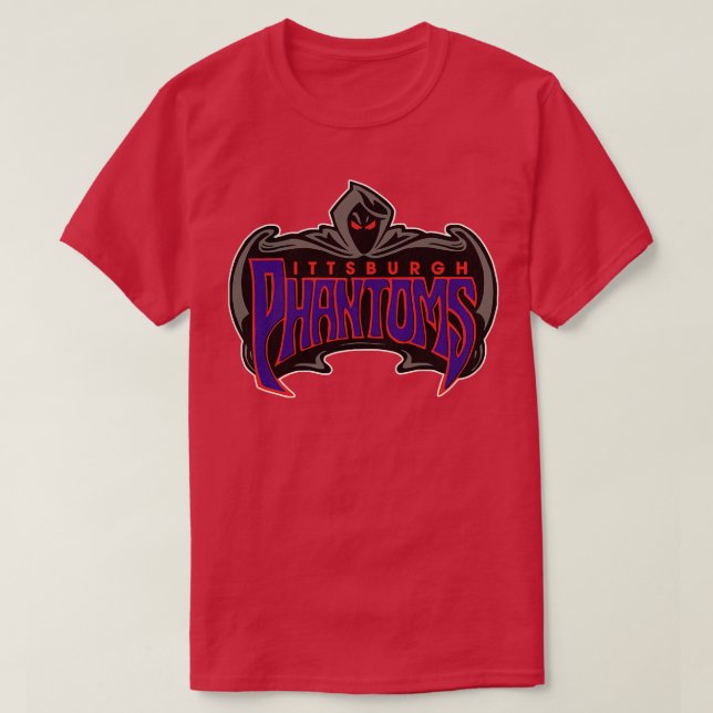 Defunkt Pittsburgh Phantoms Roller Hockey T Shirt (Design framsida)