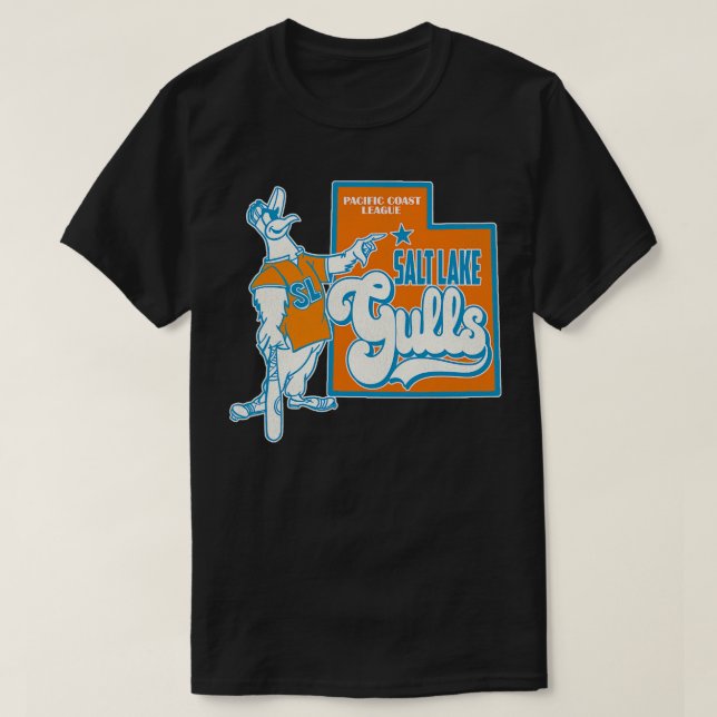 Defunkt Salt Sjö Gulls Baseball T Shirt (Design framsida)