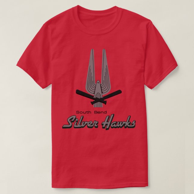 Defunkt South Bend Silver Hawks Minor League Baseb T Shirt (Design framsida)