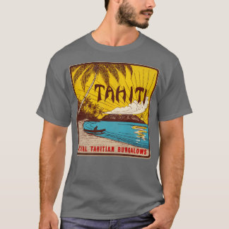 Defunkt Tahiti Bungalows Travel Souvenir Luggage L T Shirt