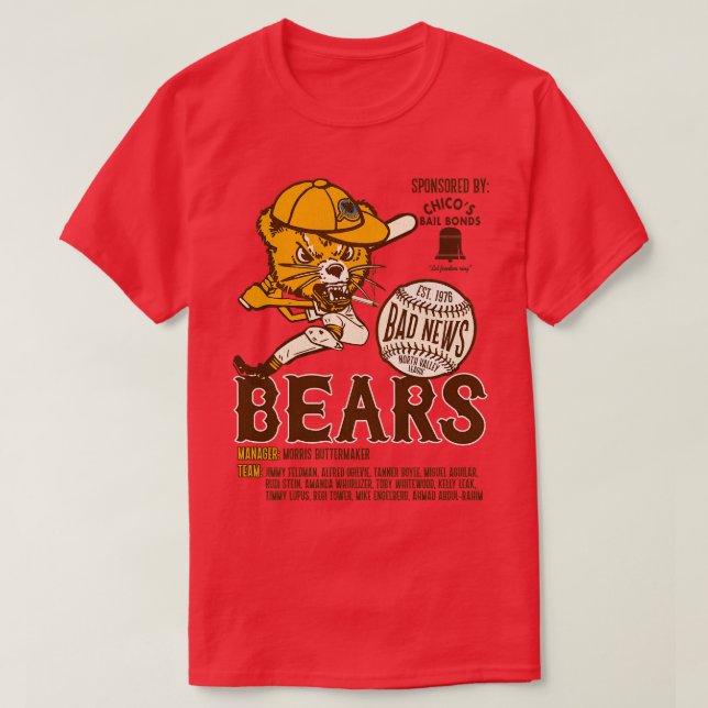 Defunt Bad News Bears Baseball Team T Shirt (Design framsida)