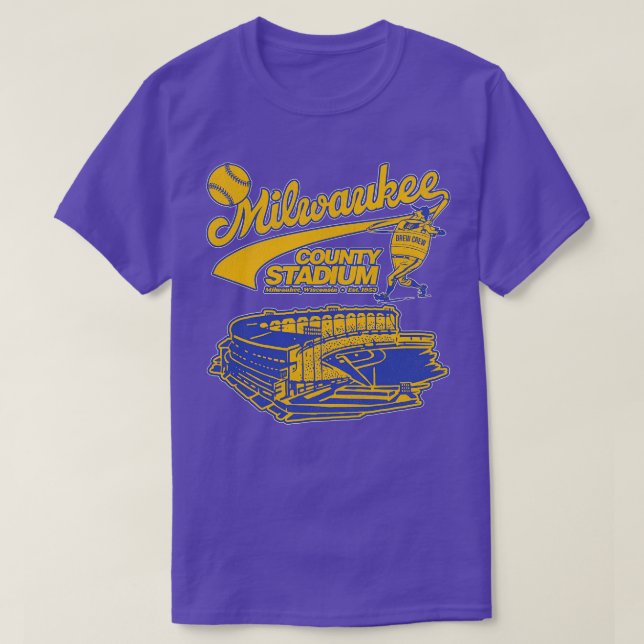 Defunt Baseball Milwaukee County Stadium 1 T Shirt (Design framsida)