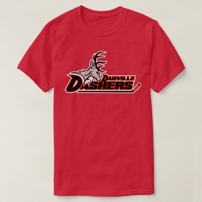 Defunt Danville Dashers Illinois Hockey Team T Shirt (Design framsida)
