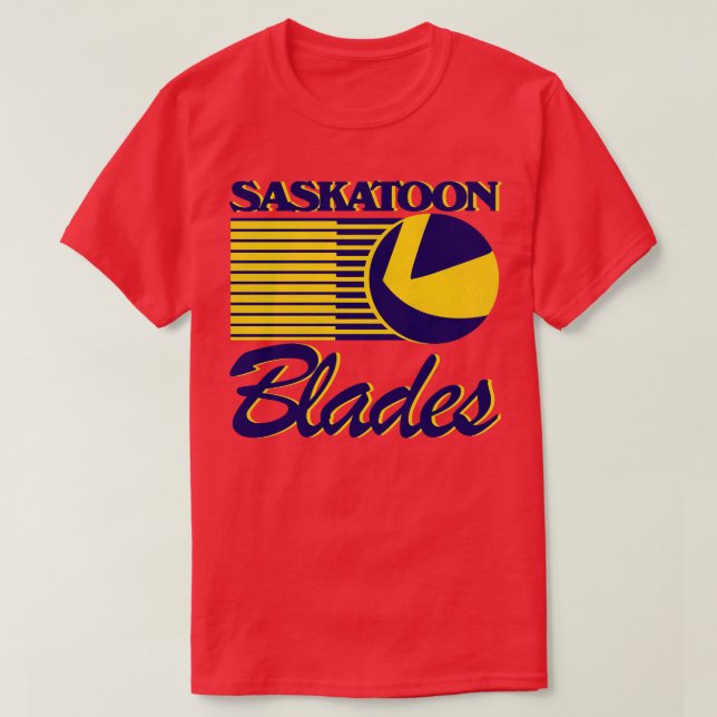 Defunt Saskatoon Blades Hockey Team T Shirt (Design framsida)