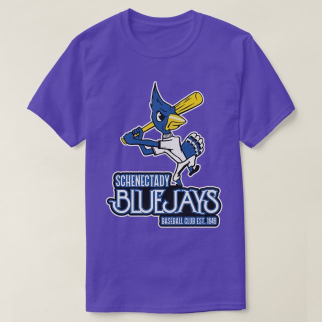 Defunt Schenectady Bluejays Baseball Team T Shirt (Design framsida)
