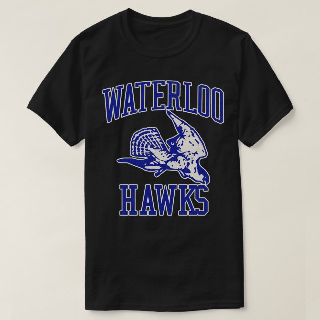 Defunt Waterloo Hawks Basketball Team TShirt T Shirt (Design framsida)