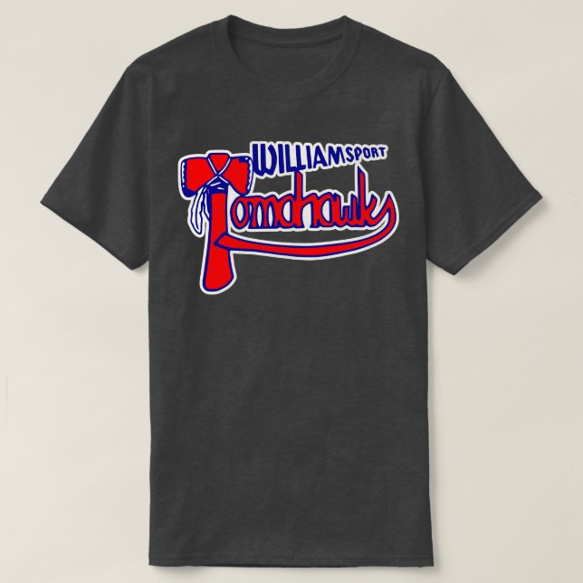 Defunt Williamsport Tomahawks Baseball Team T Shirt (Design framsida)