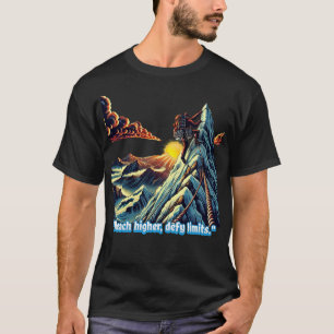 "Defy Limits, Conquer Heights Tee" T Shirt
